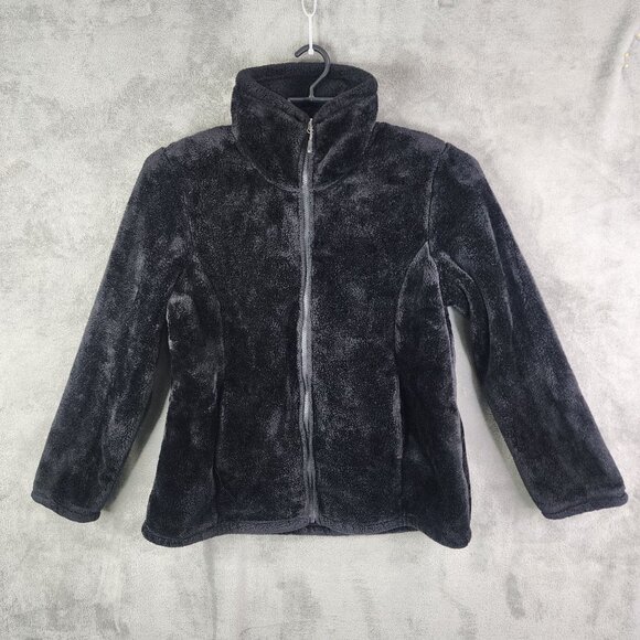 Womens Black 32 Degrees Heat Fleece Jacket Full Zip Long Sleeve Soft & Warm XL - Picture 2 of 10